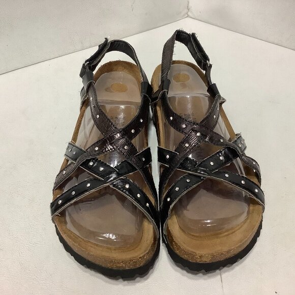 Birkenstock Betula Rhinestone Strappy Studded Sandals EU Size 41 Narrow Black - Picture 2 of 12